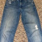 Womens MOTHER The Looker Crop Skinny Jeans in Graffiti Girl Blue Size 25 Photo 3