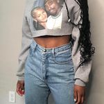 2Pac & Jada Crop Sweater Size Small Gray Photo 0