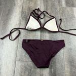 PINK - Victoria's Secret VS Maroon/Silver Bikini Set Photo 6