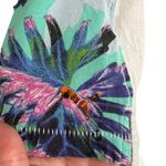 Puma  Blue & White Multicolor Colorful Floral Tropical Casual T-Shirt Women Sz L Photo 7