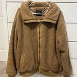 Cotton On  Cinnamon Brown Teddy Zip Through Bomber Jacket Photo 1