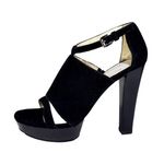 Michael Kors Dalia Cutout Suede Leather Ankle Strap Platform High Heels 7.5 Photo 0