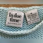 Vintage In Due Time Maternity Sz M Powder Blue Sleeveless Chunky Knit Sweater Photo 4
