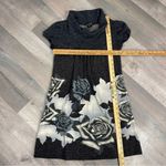 One Clothing Floral Cowl Neck Sweater Mini Dress Gray Cream Juniors Medium Photo 11