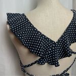 Red Carter  Polka Dot Women's swim top  navy blue 34D NWOT Photo 4