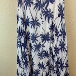 Indie boutique one size palm tree beach tropical vacation shark bite hem Blue Photo 7