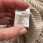 Intermix  Taupe & Cream Striped One Shoulder Romper Size P Photo 2