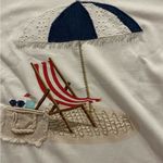 Chico's Chico’s White Beach Summer Short Sleeve Tee Shirt Size XL (3) Photo 7