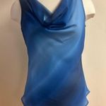 Fashion Bug Vintage Y2K Blue Ombre Cowl Neck Sleeveless Blouse Made in USA size M Photo 0