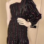 Farm Rio  Elegant Black and Pink One-Shoulder Dress Photo 1