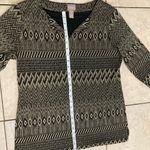 Chico's Chico’s Sparkle Gold-Thread Top – 3/4 Sleeve, Size 1 /S Photo 2