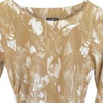 EUC J. McLaughlin Catalina Cloth aside Ruche Dress Tan White Floral Size XS Photo 6