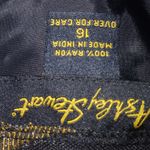 Ashley Stewart  16 Black Gold Fringe Skirt Plus Photo 4