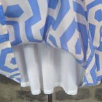 ANNABELLA Dress Geometric Shape Short Sleeve Woman's Size Large Blue White Photo 4