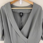 Bobeau Grey Surplice Faux Wrap Shift Dress NEW Photo 6