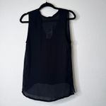 L'Agence  Black Chiffon Sleeveless Top Photo 4