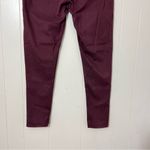Levi's 535 Super Skinny Maroon Faux Leather Front Denim Pants Size 31 Photo 5