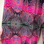 Thai Hippie Genie Gypsy Pink Black Multicolor Pull On Pants XS Festival Photo 5