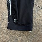 Athleta Womens Full Length Leggings S Black Polka Dot Inserts Pocket Compression Photo 1