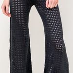 Juniper Blu Black Crochet Pants Swim Cover Up Size M Photo 2