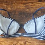 Sirena Vintage Blue & White Gingham Underwire Padded Bikini Top Photo 2