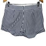 Tibi Women’s Size 2 Navy Blue White Pink Checkered Check Picnic Table Shorts Photo 1