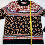 Andree by Unit  Size M Leopard Print Pullover Sweater Photo 8