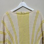 Anthropologie Moth Knit Striped Sweater Size XS Dolman Sleeve Boat Neck Yellow Photo 3