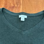 Pure Jill Knit Sweater Olive Green Silk Wool Blend Pullover Front Pocket M Size M Photo 5