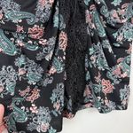 Daytrip Top Women Small Multi Paisley Crochet Lace Trim Kimono Boho Festival Y2K Photo 3