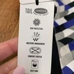 Tail Meredith Mock Neck Zip Short Sleeve Golf Top Half Moon Print Womens Size XS Black Photo 7