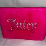 Juicy Couture  Large Pink Velour Cosmetic Makeup Bag NEW Photo 3