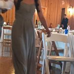 David's Bridal Grey Bridesmaid Dress Photo 3