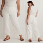 Madewell ‎ The Perfect Vintage Wide Leg Crop Jeans White 28W Photo 1