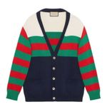 Gucci Striped Button Up Cotton & Wool Cardigan size L Photo 0