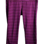 Athleta  Womens Leggings Medium Purple‎ Stripes Photo 0