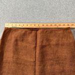 Lafayette 148 Brown Linen Maxi Skirt Women's 14 Flare Back Ruffle Laganlook Photo 3