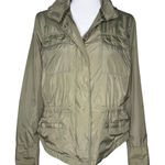 Gap Y2K 2006 M Army Green Rain Coat Jacket Waffle Lined Utility Granola Girl Photo 0