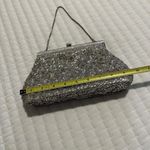 Women’s Beaded Bead Sequin Hand Bag Evening Purse Silver Tone Photo 1
