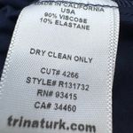 Trina Turk Long Sleeve V-Neck Navy T-shirt Dress Size P (XS) Photo 5