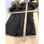 Vintage Maxam Women Medium Black Patchwork Lambskin Leather Coat Italian Mosaic Photo 8