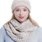 Womens Scarf Beanie Hat Set Thick Winter Infinity Scarf Knit Scarfs for Women Photo 1