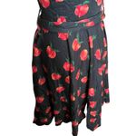 Miss Lulo Peach Sleeveless Fit and Flare Dress V Neck Tie Waist Retro Pin Up Photo 6