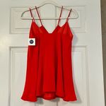 The Coverii NWT  Red Double V-neck Strappy Layered Cami Small Photo 1