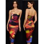 House Of CB  ‘Mitzi’ satin corset midi‎ dress NWOT size L Photo 1