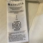 Athleta  Cream V-Neck Cotton Hoodie oversized Photo 5