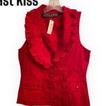 Last Kiss Red Ruffle Vest Junior L NWT Photo 1