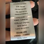 Sandro  Black lamb Leather Panel Top Photo 6