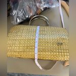 Pier Giorgio vintage, wicker, rattan, clamshell handbag, mid century modern Photo 11