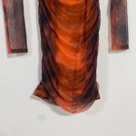 SheIn Mesh Ruched Tie Dye Dress Photo 5